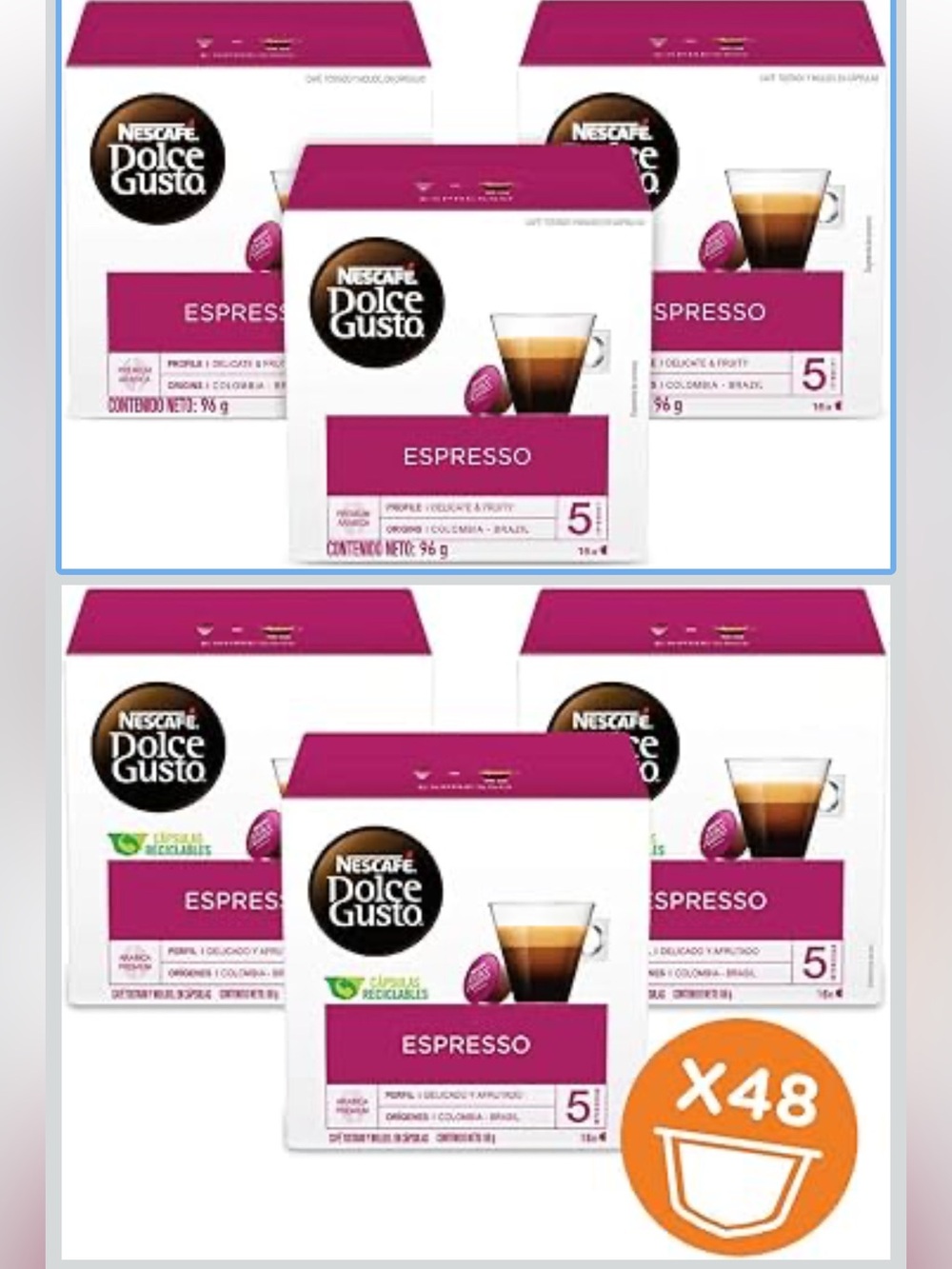 NESCAFÃ‰ Dolce Gusto Coffee Capsules Espresso 48 Single Serve Pods